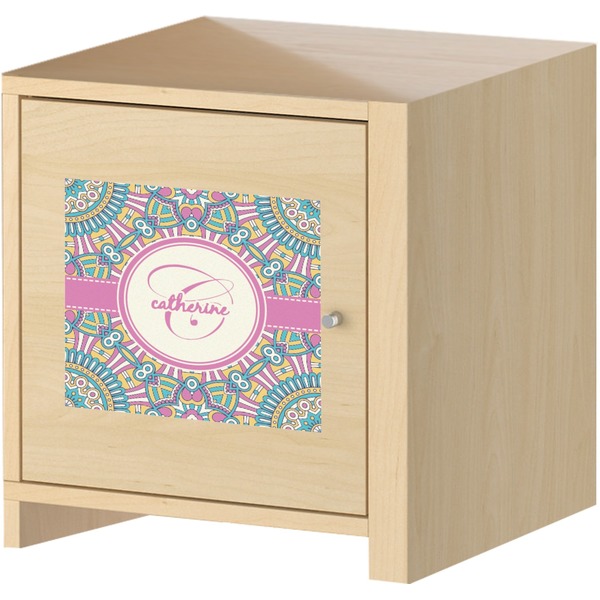 Bohemian Art Square Wall Decal on Wooden Cabinet