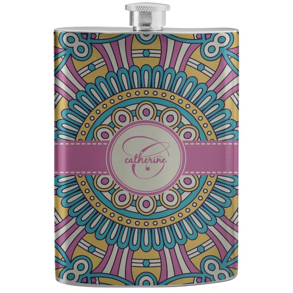 Custom Bohemian Art Stainless Steel Flask (Personalized)