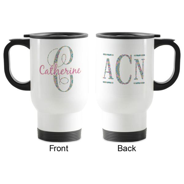 Bohemian Art Stainless Steel Travel Mug with Handle - Apvl