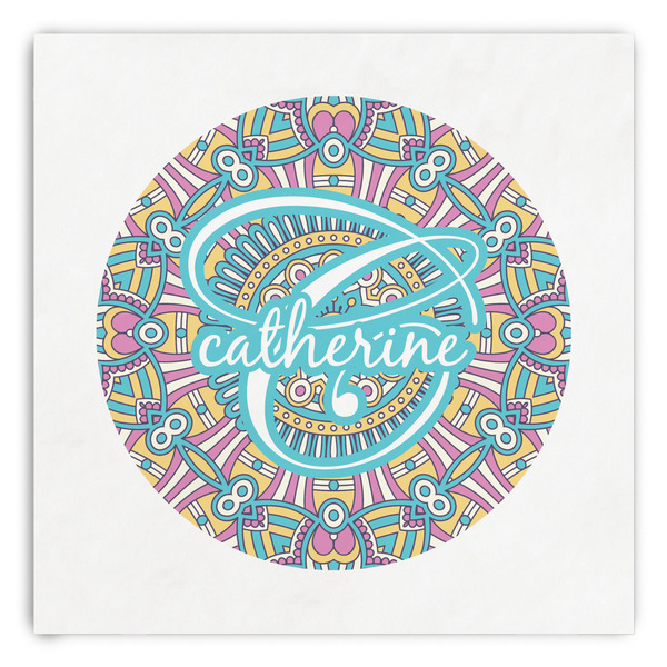 Custom Bohemian Art Paper Dinner Napkins (Personalized)
