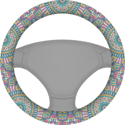 Bohemian Art Steering Wheel Cover (Personalized)