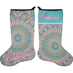 Bohemian Art Holiday Stocking - Double-Sided - Neoprene (Personalized)