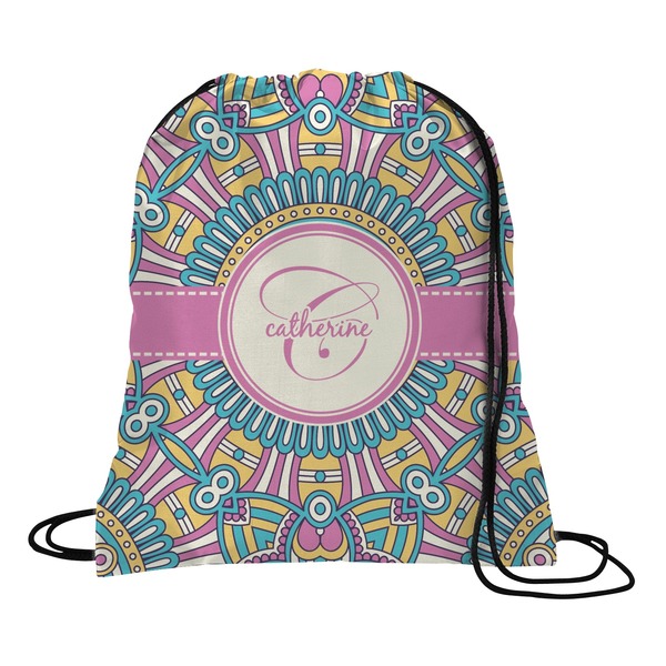 Custom Bohemian Art Drawstring Backpack - Medium (Personalized)