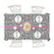 Bohemian Art Tablecloths (58"x102") - TOP VIEW (with plates)