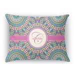 Bohemian Art Rectangular Throw Pillow Case (Personalized)