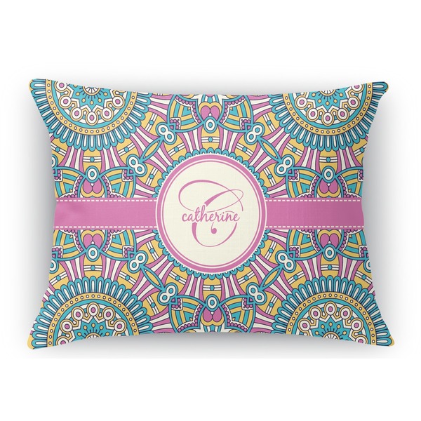 Custom Bohemian Art Rectangular Throw Pillow Case - 12"x18" (Personalized)