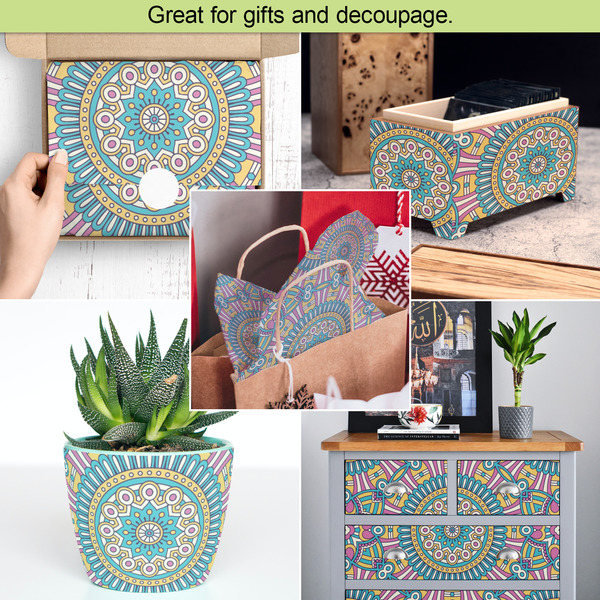 Bohemian Art Tissue Paper - In Use Collage