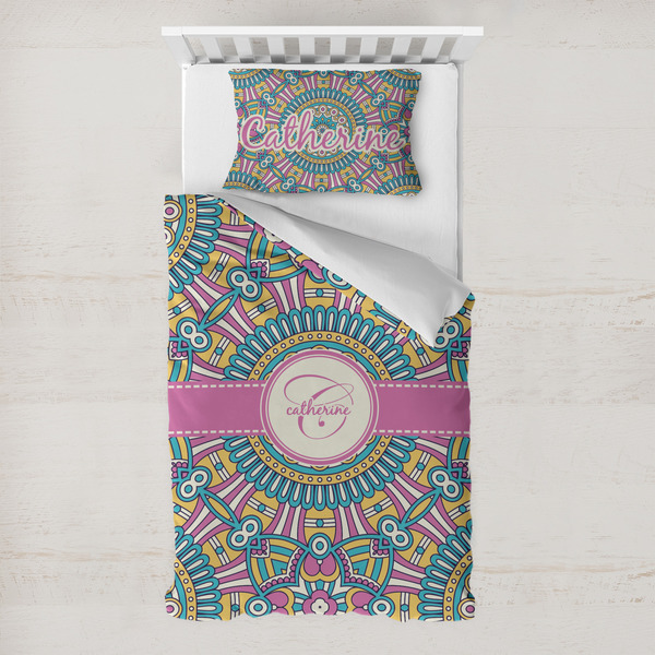 Custom Bohemian Art Toddler Bedding Set - With Pillowcase (Personalized)