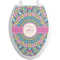 Bohemian Art Toilet Seat Decal - Elongated (Personalized)