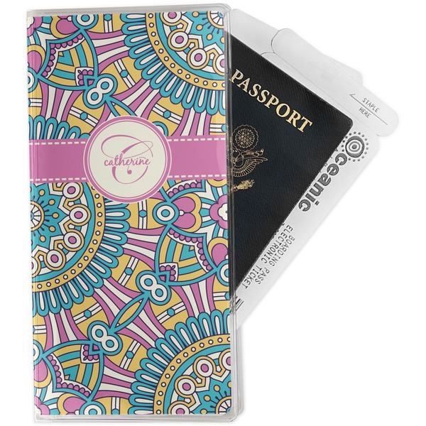 Custom Bohemian Art Travel Document Holder