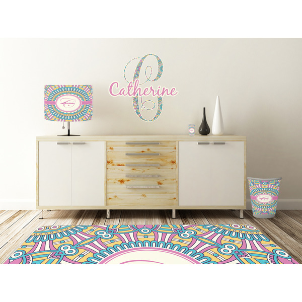 Bohemian Art Wall Graphic Decal Wooden Desk