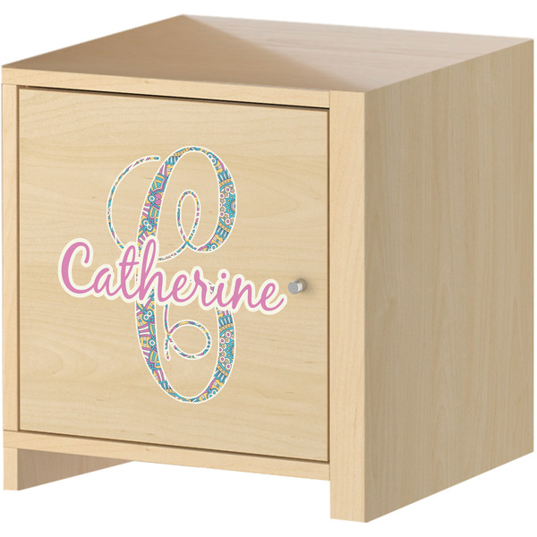 Bohemian Art Wall Graphic on Wooden Cabinet