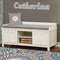 Bohemian Art Wall Name Decal Above Storage bench