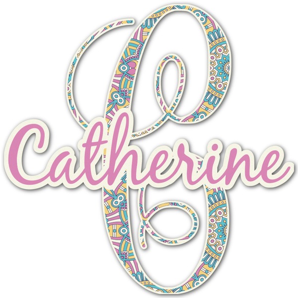 Custom Bohemian Art Name & Initial Decal - Up to 18"x18" (Personalized)