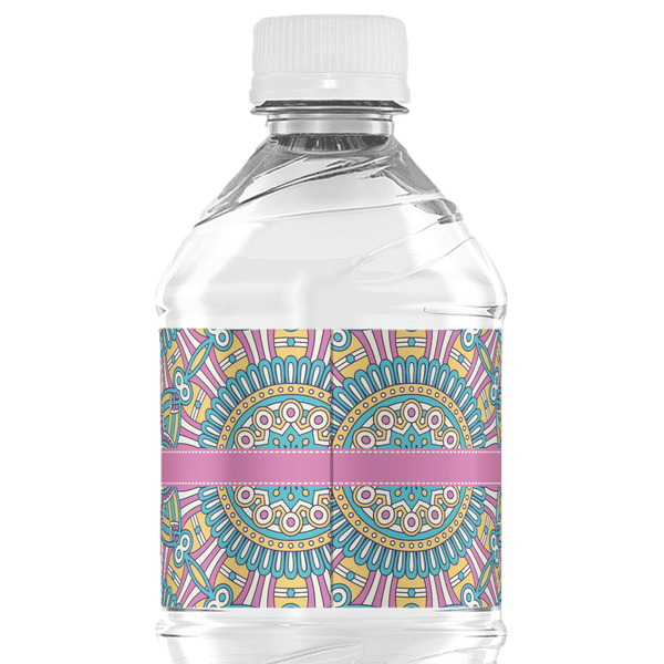 Bohemian Art Water Bottle Label - Back View