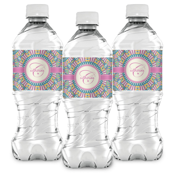 Bohemian Art Water Bottle Labels - Front View