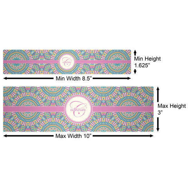 Bohemian Art Water Bottle Labels w/ Dimensions