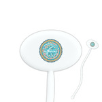 Bohemian Art Oval Plastic Stir Sticks (Personalized)