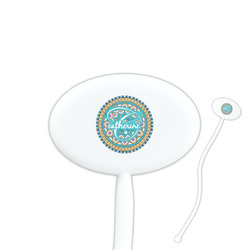 Bohemian Art Oval Plastic Stir Sticks (Personalized)