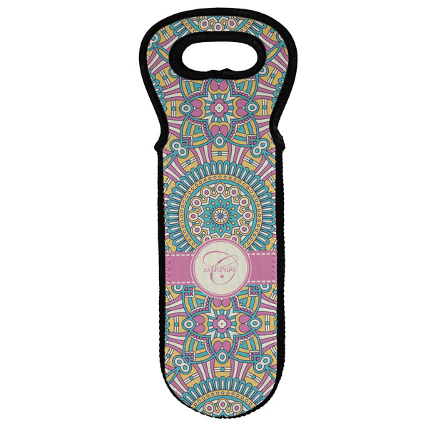Custom Bohemian Art Wine Tote Bag (Personalized)