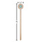 Bohemian Art Wooden 6" Stir Stick - Round - Dimensions