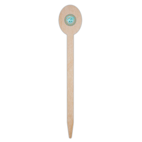 Bohemian Art Wooden Food Pick - Oval - Single Pick