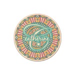 Bohemian Art Genuine Maple or Cherry Wood Sticker (Personalized)