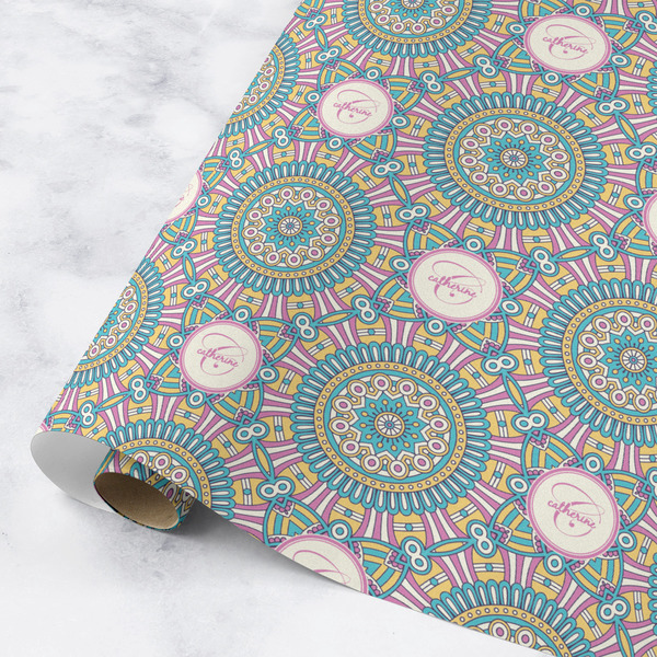 Custom Bohemian Art Wrapping Paper Roll - Medium - Matte (Personalized)