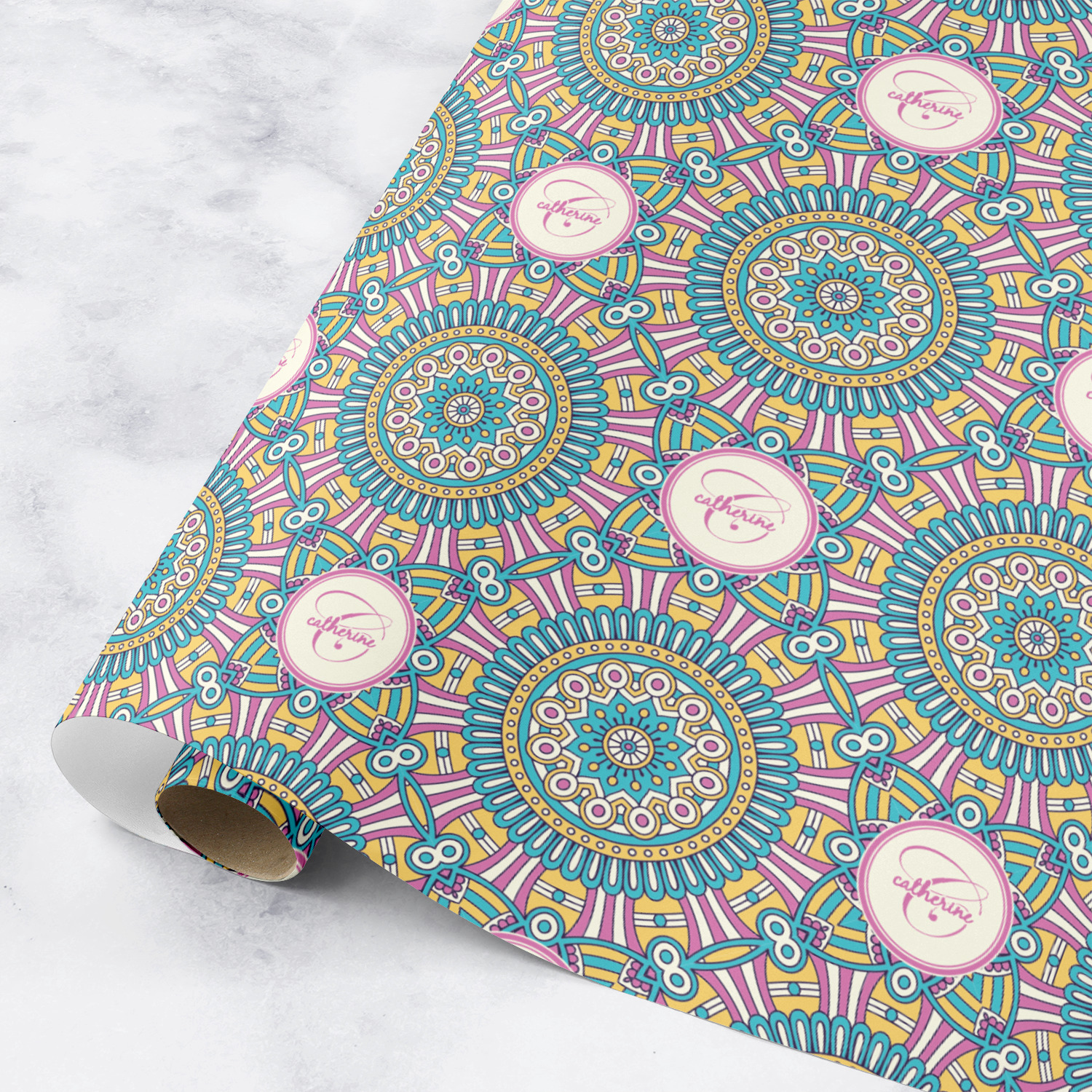 Bohemian Art Wrapping Paper Roll Small (Personalized) YouCustomizeIt