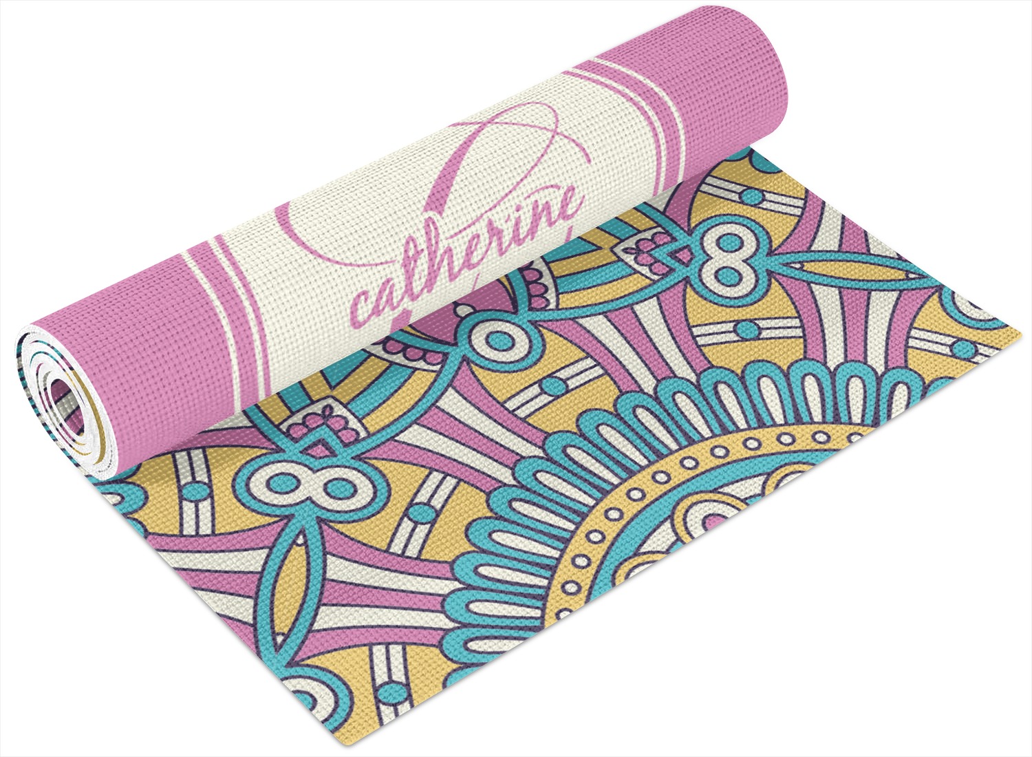 Bohemian Art Yoga Mat Printed Front and Back (Personalized