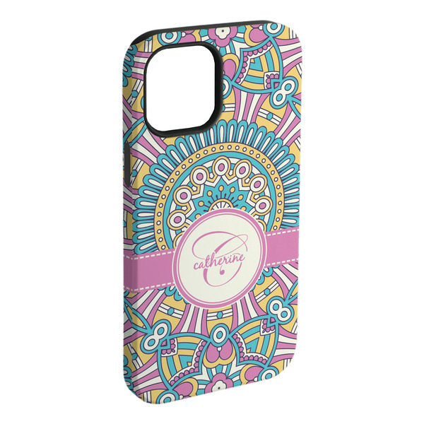 Custom Bohemian Art iPhone Case - Rubber Lined - iPhone 15 Pro Max (Personalized)