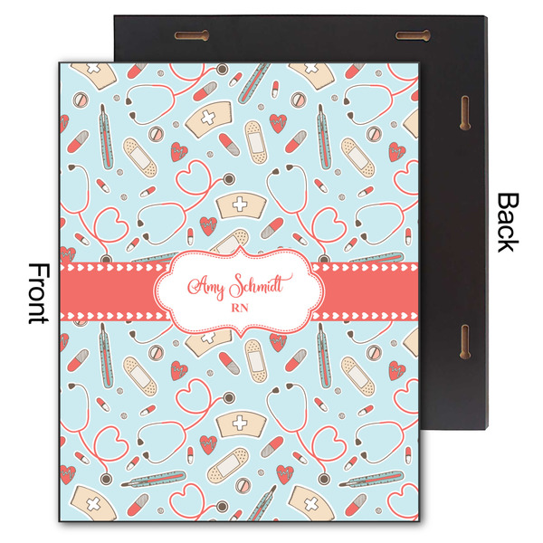 Nurse 11x14 Wood Print - Front & Back View