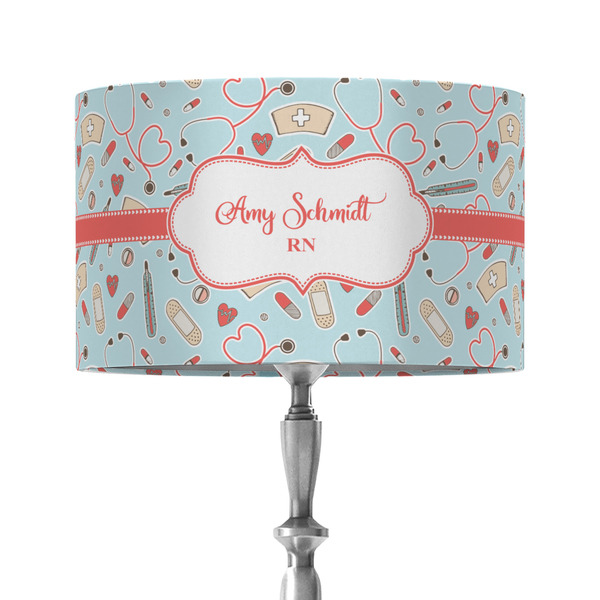 Custom Nurse 12" Drum Lamp Shade - Fabric (Personalized)