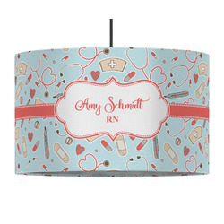Nurse 12" Drum Pendant Lamp - Fabric (Personalized)