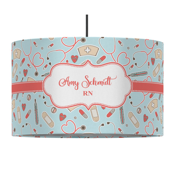 Nurse 12" Drum Lampshade - PENDANT (Fabric)