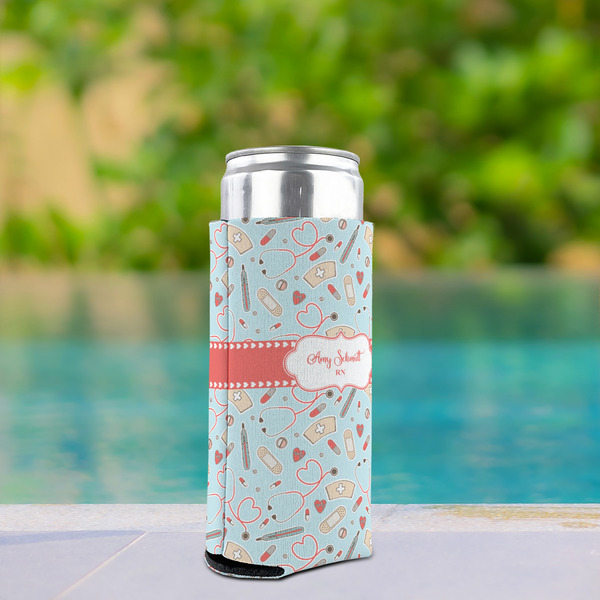 Nurse Can Cooler - Tall 12oz - In Context