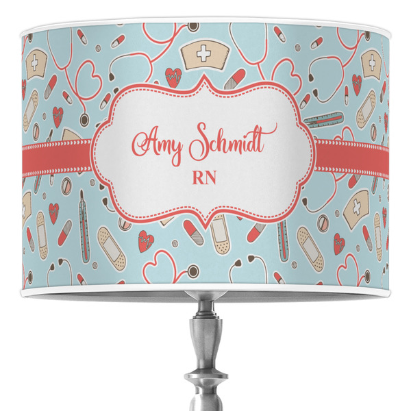 Custom Nurse 16" Drum Lamp Shade - Poly-film (Personalized)