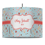 Nurse 16" Drum Pendant Lamp - Fabric (Personalized)