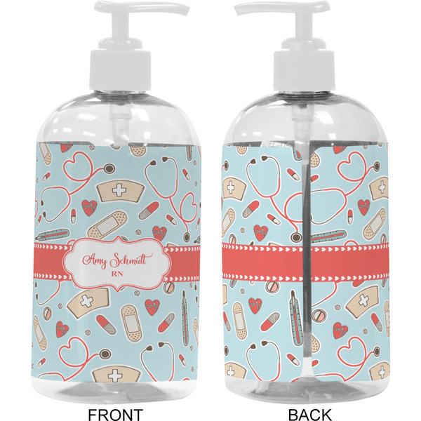 Nurse 16 oz Plastic Liquid Dispenser- Approval- White