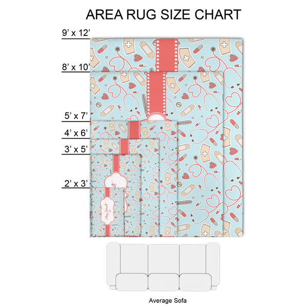 Nurse 2'x3' Indoor Area Rugs - Size Chart