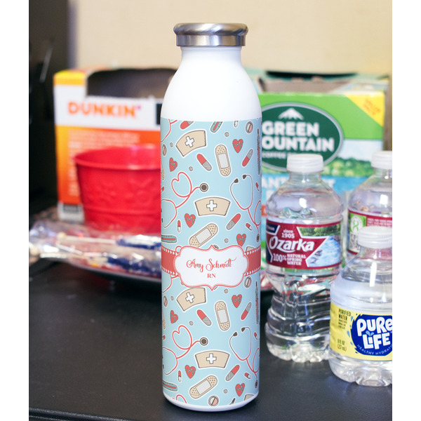 Nurse 20oz Water Bottles - Full Print - In Context