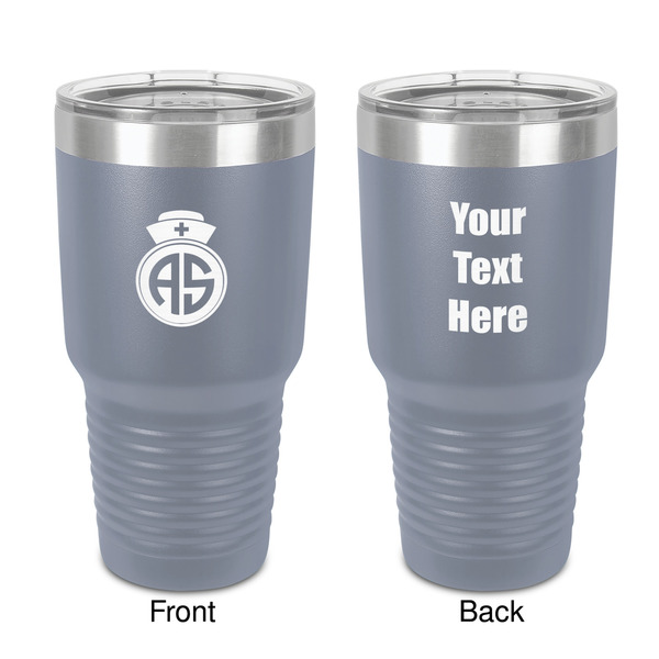 Custom Nurse 30 oz Stainless Steel Tumbler - Grey - Double-Sided (Personalized)