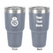 Nurse 30 oz Stainless Steel Ringneck Tumbler - Grey - Double Sided - Front & Back