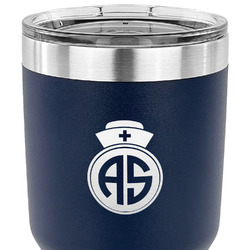 Nurse 30 oz Stainless Steel Tumbler - Navy - Single Sided (Personalized)