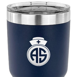 Nurse 30 oz Stainless Steel Tumbler - Navy - Double Sided (Personalized)