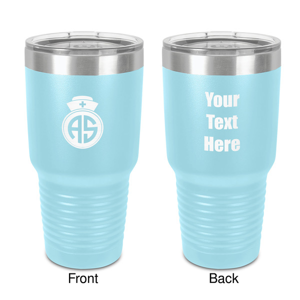Custom Nurse 30 oz Stainless Steel Tumbler - Teal - Double-Sided (Personalized)