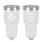Nurse 30 oz Stainless Steel Ringneck Tumbler - White - Double Sided - Front & Back
