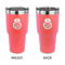 Nurse 30 oz Stainless Steel Ringneck Tumblers - Coral - Double Sided - APPROVAL