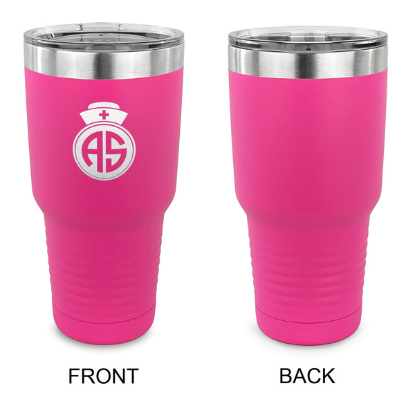 Nurse 30 oz Stainless Steel Ringneck Tumblers - Pink - Single Sided - APPROVAL