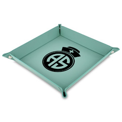 Nurse 9" x 9" Teal Faux Leather Valet Tray (Personalized)
